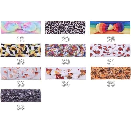 20 pcs/lot , 5 inch Hot sale rabbit ears with printed waffle headbands and childrens hair fashion accessories