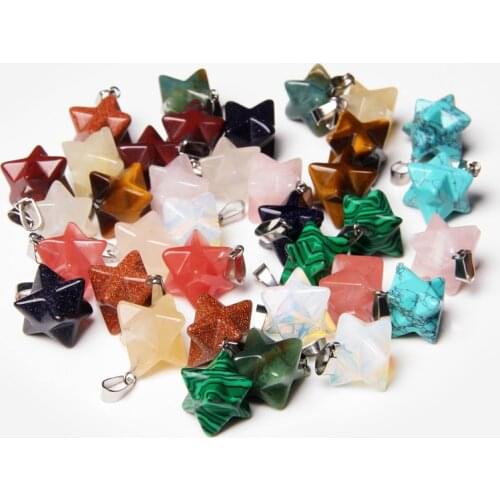 21x17mm Natural Healing Pendulum Divination Rose Quartzs Pendulums Biolocation Chain Men Jewelry Reiki Hexagonal Pendant 2PCS