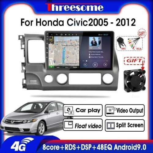 Android 10.0 4G WiFi Car Radio Multimedia Video Player For Honda Civic 2005-2012 Autoradio Navigation GPS RDS 4G+64G Head Unit