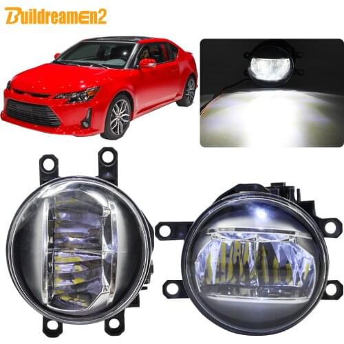 Buildreamen2 For Scion tC 2011 2012 2013 Car Front Fog Light Assembly 4000LM LED Daytime Running Light DRL White H11 12V Styling