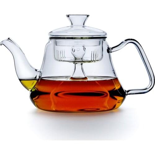 PINDEFANG Regimen Steamer Kettle Heatable Borosilicate Glass Tea Pots Health Red Herbal Flower Tea Kettle 34 ounce / 1000ml