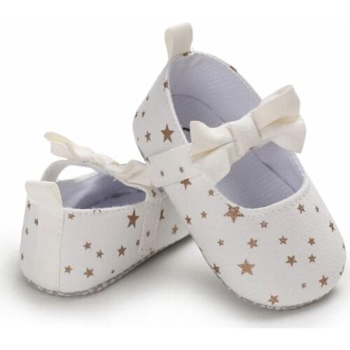 Infant Baby Shoes Cotton Baby Girl Baby Shoes Bow Dot Cute Princess Soft Soled Non-slip Footwear Crib Shoes For 0-18M