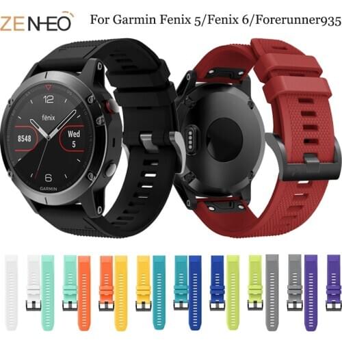 For Garmin fenix6 6plus Solar Smart WatchStrap 22mm Silicone Band For Garmin Fenix 5 5plus Forerunner935 945 Quick Release Strap