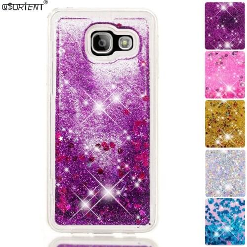 For Samsung Galaxy A3 2016 Bling Glitter Dynamic Quicksand Liquid Case SM-A310F SM-A310F/DS SM-A310X Fitted Silicone Cover Funda