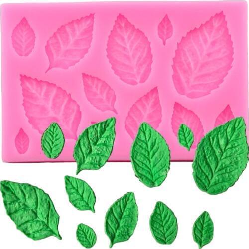Leaf Silicone Mold 3D Leaves Fondant Mold Cake Decorating Tools Candy Clay Chocolate Gumpaste Mould Cupcake Baking Molds