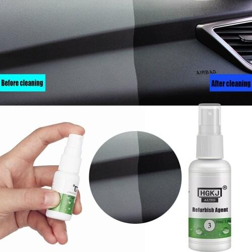 HGKJ-3-50ml×2 PCS with Sponge of Car Interior Cleaner Leather Seats Plastic Cleaner Car Leather Repair Plastic Maintenance Clean