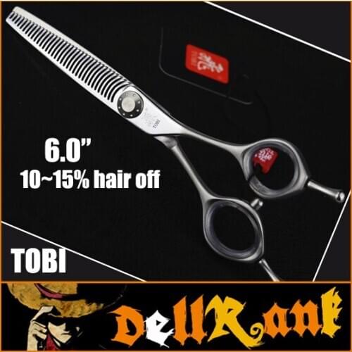 Taiwan Top Brand "TOBI" 6 Inch Professional Hairdressing Scissors High Quality Barber Thinning Shears For Pro Styling Tools T-15