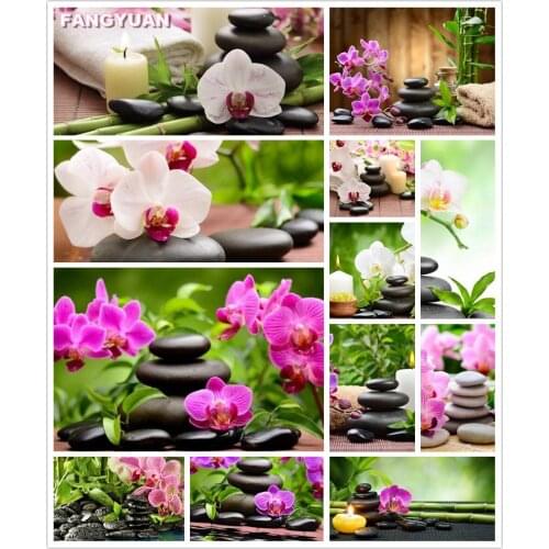 Floral 5D Diy Diamond Painting Accessories Purple Plant Full Drill Cross Stitch Kit Picture Diamond Mosaic Embroidery Home Decor