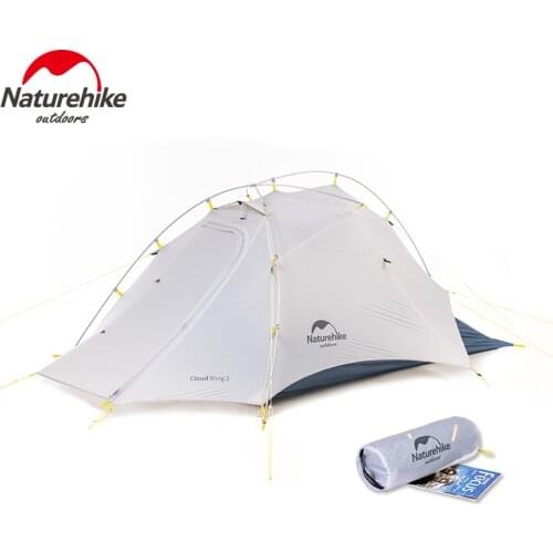 Naturehike Cloud Up Wing Ultralight 15D Silicone Nylon Winter Camping Tent Outdoor 2 Persons Tent With Free Mat