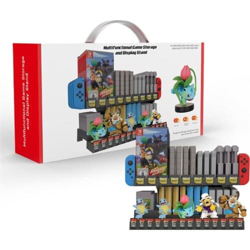 New Switch Game Card Box Storage NS Display Stand for N Switch Gaming Accessories Holder Console Amiibo Tower Station Gamer Kits