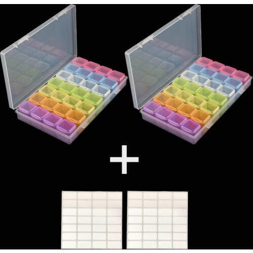 28 slots Dismountable Diamond Embroidery Accessories diamond painting Boxes Cross Stitch Cases Storage Organizer Home Storage