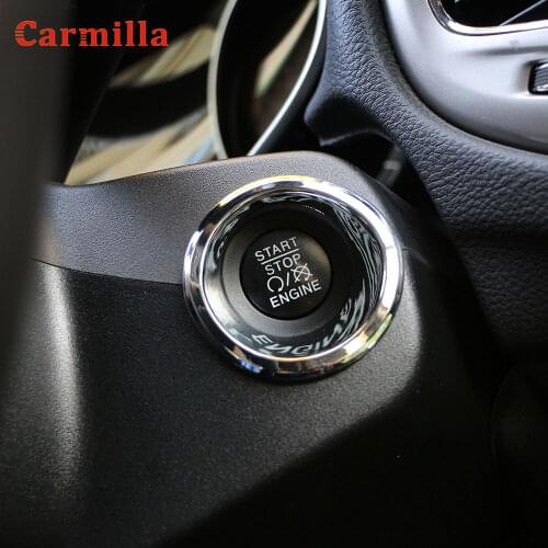 Fit For Jeep Renegade 2015 2016 2017 2018 Ignition Switch Engine Start Stop Push Button Cover Trim Stickers Car Styling
