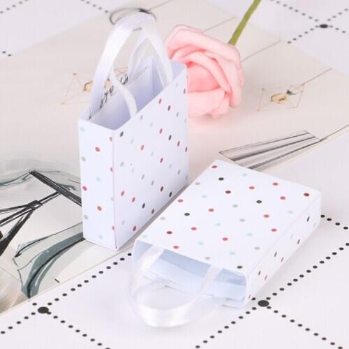 Handmade 1:12 Dollhouse Miniature Mini DIY Fashion Handbag Model Doll Shopping Bag Accessories