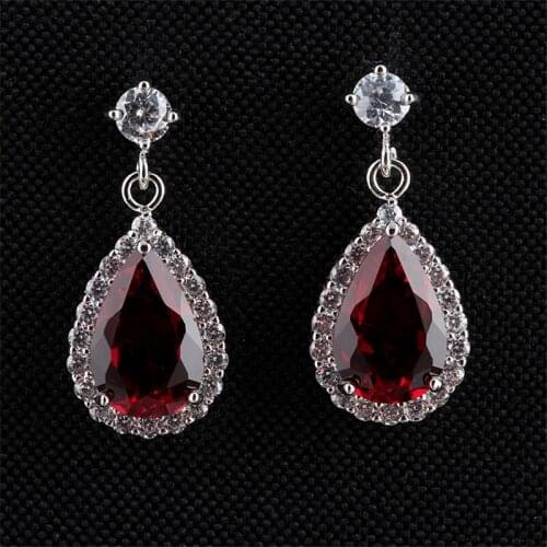 Water Drop Set 3A Zircon Korean Fashion Earrings For Women 2020 Trend Copper S925 Silver Needle Piercing Eardrop Jewelry 2021