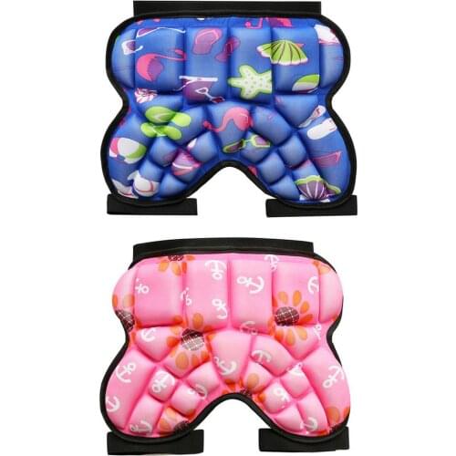 Kids Butt Protection Shorts Ski Skate Snowboard Protecting Pants Protection Thigh Buttocks Skid Resistance EVA Shock Absorption