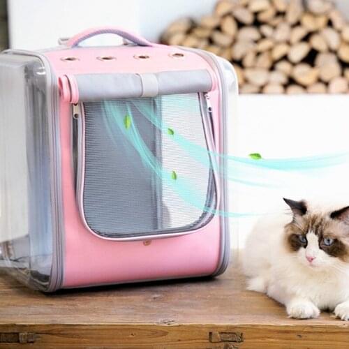 Pet Cat Carrier Backpack Breathable Cat Travel Outdoor Shoulder Bag For Small Dogs Cats Portable Packaging Carrying