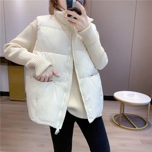Ultra Light Down Vest Women 2021New Windproof Lightweight Fashion Waistcoat Female White Duck Down Sleeveless Quilted Coat
