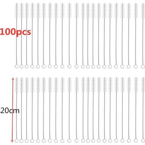 100pc 20cm Drinking Straws Brushes Pipes Brush Cleaning Brush for Glass Straws Cleaner Bar Tool