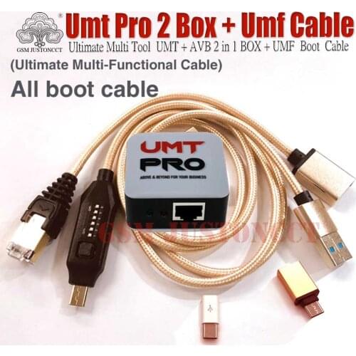 2021 Latest Original UMT Pro 2 Box UMT PRO 2 BOX ( UMT + AVB ) 2 IN 1 + UMF All boot cable