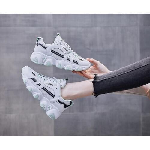 2021 Spring Sports Womens Shoes Increased Casual Running Shoes Women Platform Sneakers Fashion Vulcanized Shoes Women Trainers