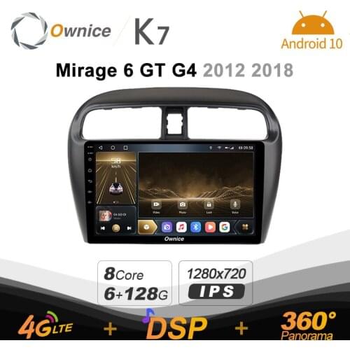 Ownice K7 6G+128G Ownice Android 10.0 Car Radio For Mitsubishi Mirage 6 GT G4 2012 2018 2din 4G LTE 5G Wifi Autoradio 360 SPDIF