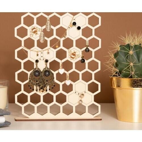 Handmade Wood Necklace Bracelet Ring Earring Holder Stand Tree Bird Shape Jewelry Organizer Joyas Display Stand Porta Gioielli