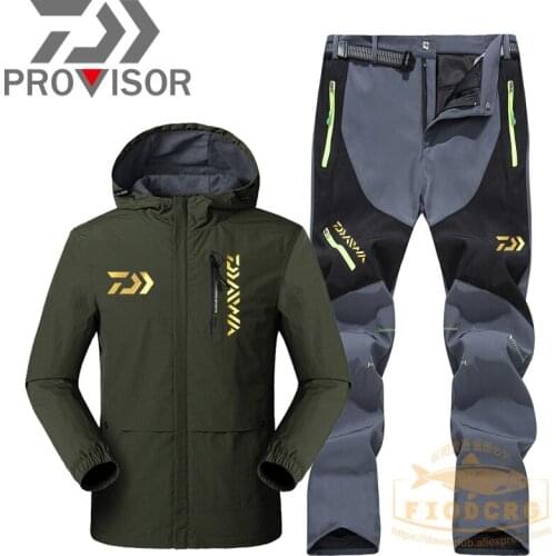 New Reflective Daiwa Autumn Fishing Clothing Sets Men Breathable Keep Warm Protection Outdoor Sportswear Clothes Fishing Clothes