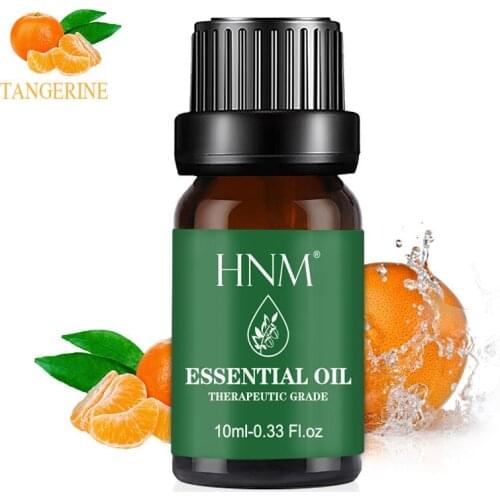 HNM 10ML Pure Plant Essential Oil Aromatherapy Diffuser Rose Mint Lemon Tea tree Orange Lemongrass Bergamot Oil Purifying Air