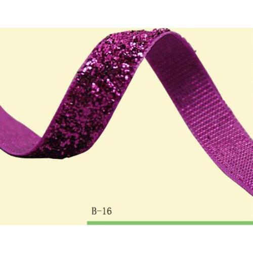 Stretch Purple Metallic Velvet Ribbon Shiny Metallic Ribbon 3/8" Stretch Velvet Glitter Ribbon Price Negotiated