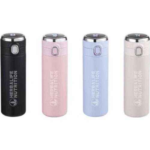 Herbalife 400ml Intelligent Thermos Peas Coffee cup Temperature Display Stainless Steel Vacuum Water Bottle Coffee Mug 304