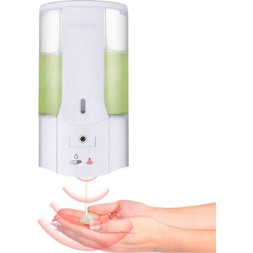 White Soap Dispenser Wall-Mounted Automatic Induction Non-Contact ABS Material 400ML Induction Mobile Phone Carton Washing