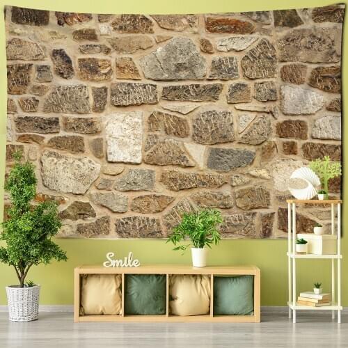 Nordic Marble Tapestry Simulate Floor Ceramic Tile Printing Decor Home Farmhouse Wall Decoration Multicolor Stone Brick Blanket