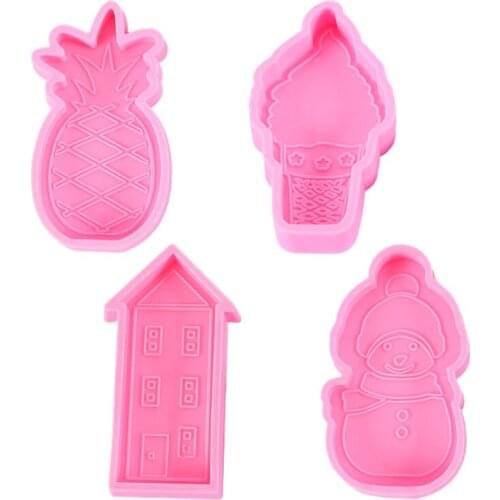 2021 New Cartoon Keychain Epoxy Resin Mold Jewelry Pendant Decorations Silicone Mould DIY Crafts Home Decorations Ornaments Tool