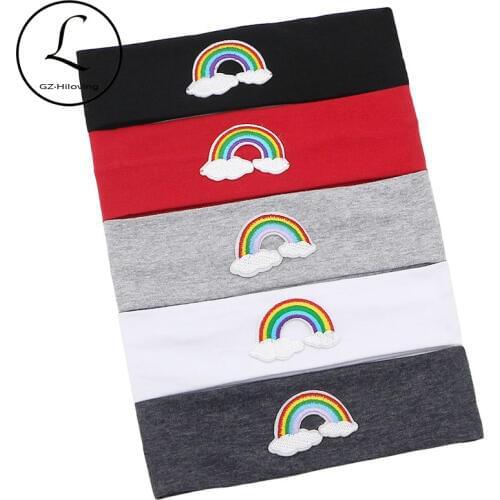 GZHilovingL 5 Months - 2 Years Pure Color Kids Girls Boys Baby Toddler Children Cotton Cute Rainbow Headband Hair Band Headwear