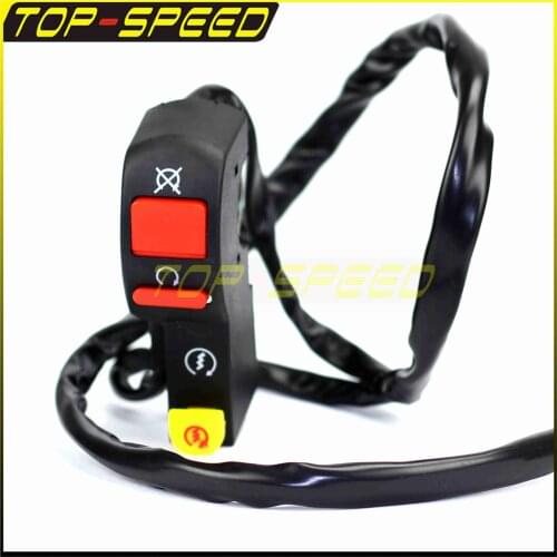 7/8" Diamater Handle Bar Kill Stop Switch 4 Wire Start Switch Motorcycle For Honda XR/CRF 50/70 Similar Pit Bikes