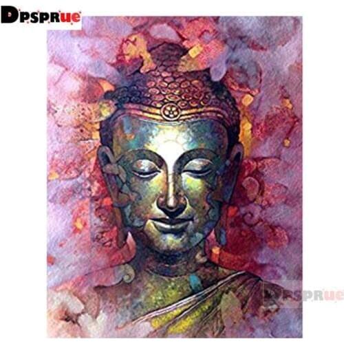 Dpsprue Full Square/Round Diamond Painting Cross Stitch Diamond 3D Embroidery Buddha statue DIY 5D Moasic Home Decor Gift Pu014