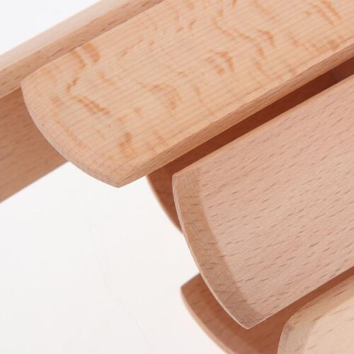 Durable Wooden Stirring Drum Percussion Instrument Educational Toy with Eight Various Tone Rhythm for Kids