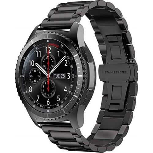 Stainless Steel Watch Strap for Samsung Galaxy Watch 46mm Band 22mm Solid Metal Bracelet for Samsung Gear S3 Classic Frontier