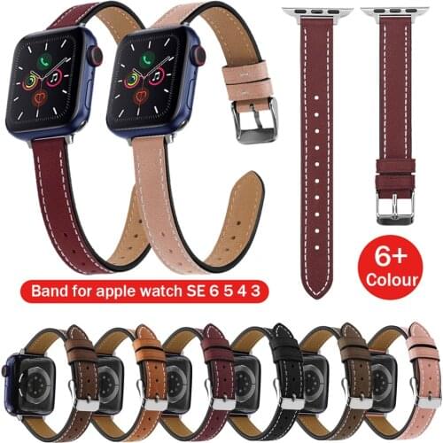 40mm 44mm Leather Loop for Apple Watch Band Series SE 6 5 42mm 38mm Extra-long Wrist Strap for IWatch Belt 4 3 2 1 Correa Bands