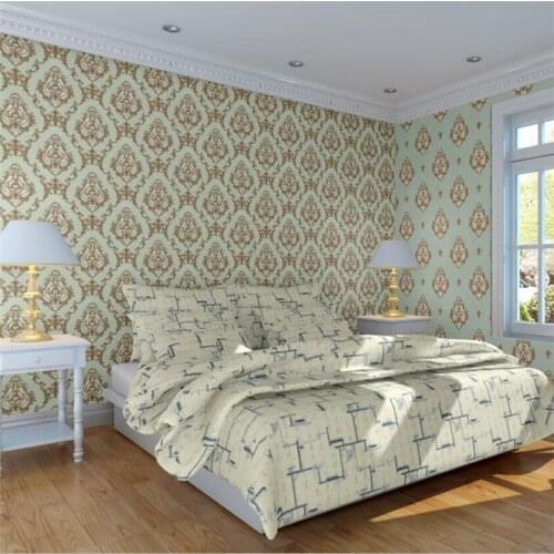 Beibehang Luxury Damascus wallpaper stereo living room TV background wallpaper bedroom dining room walkway wallpaper