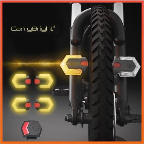 Bike Turn Signals Front Rear Light Cycling Warning LED Taillight Smart Wireless Remote Control Bicycle Tail Lamp