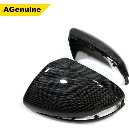 Real carbon fiber replacement stick-on car rear view mirror covers side wing mirror caps for Mercedes-Benz C class W205