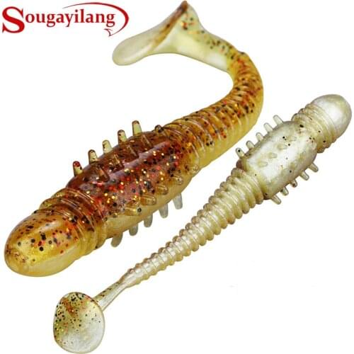 Sougayilang 5Pc 6g 120mm Worm Fishing Lure Soft Fishing Lure Saltwater/Freshwater Artificial Big Bait Swimbait