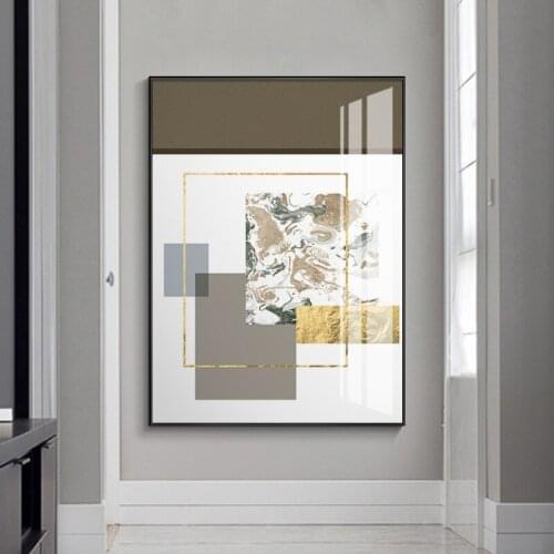 Modern Abstract Geometric Poster Marble Texture Minimalist Canvas Painting Wall Art Print Picture Living Room Home Office Decor