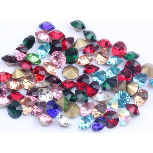 Ss34 7.2-7.4mm 288pcs/Pack Strass Chatons-Stone Jewelry-Making Glass Nail-Art Pointed-Back Diamante-Supplier Cone