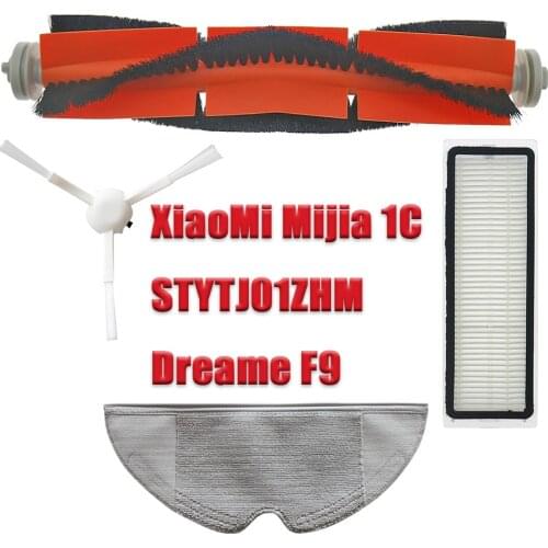 Mop Rags Hepa Filter Main Side Brush for XiaoMi Mijia 1C STYTJ01ZHM Dreame F9 Robot Vacuum Cleaner Mop Cloth Accessories