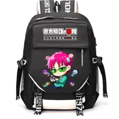 Unisex Anime Cartoon Saiki Kusuo no sai-nan Outdoor Travel Rucksack Casual Schoolbag Student Backpacks