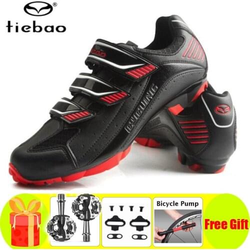 Tiebao Cycling Shoes Sapatilha Ciclismo Mtb Men Sneakers Chaussure Vtt Mountain Bike Athletic Rubber Soles Self-Locking Shoes