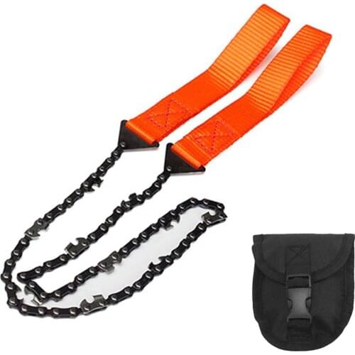 Survival Hand Chainsaw Pocket Chainsaw With Belt Bag Pouch for Camping Outdoor Hiking Survival Pocket Home Tool Hand Chainsaw