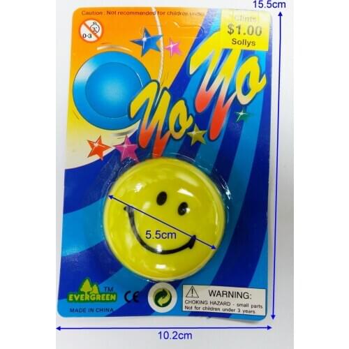 1 pc 55mm yellow smile yoyo yo-yo Boys Fashion Favour Pinata School Bag Birthday Party Favors Gift Novelty Prize carnival